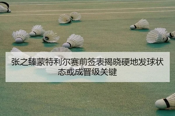张之臻蒙特利尔赛前签表揭晓硬地发球状态或成晋级关键 - www.jiuyou..com